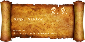 Rumpl Viktor névjegykártya