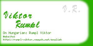viktor rumpl business card
